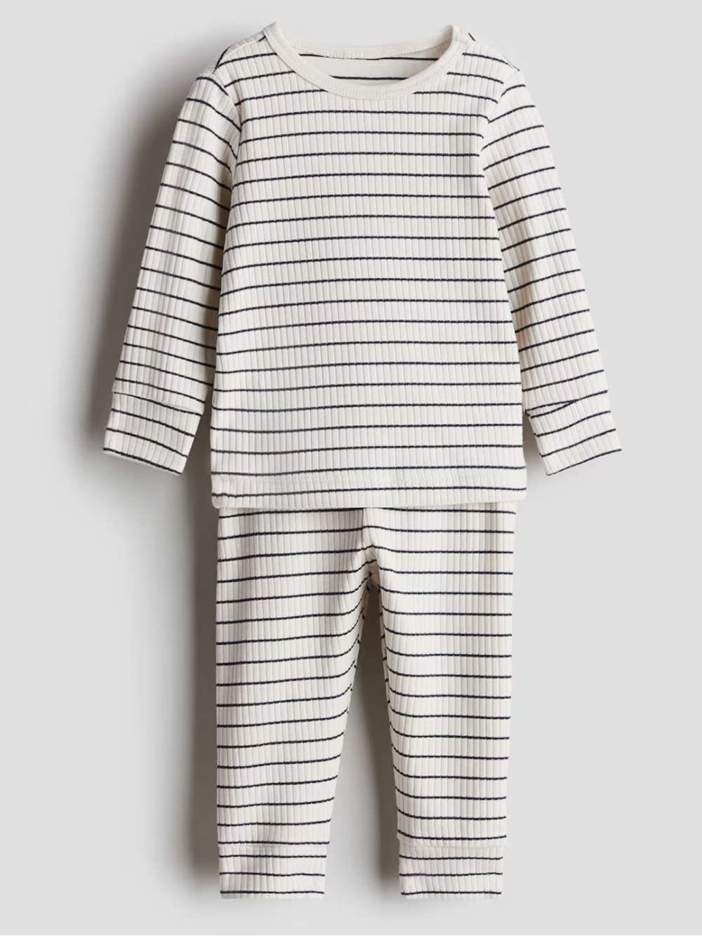 H&M Cream and Black Striped Kids Matching Set